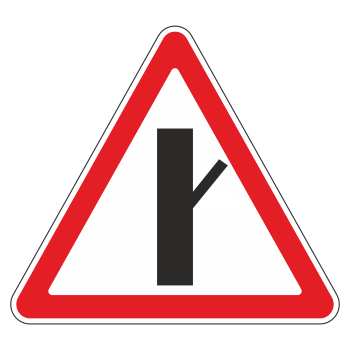 Дорожный знак 2.3.4 «Примыкание второстепенной дороги справа»